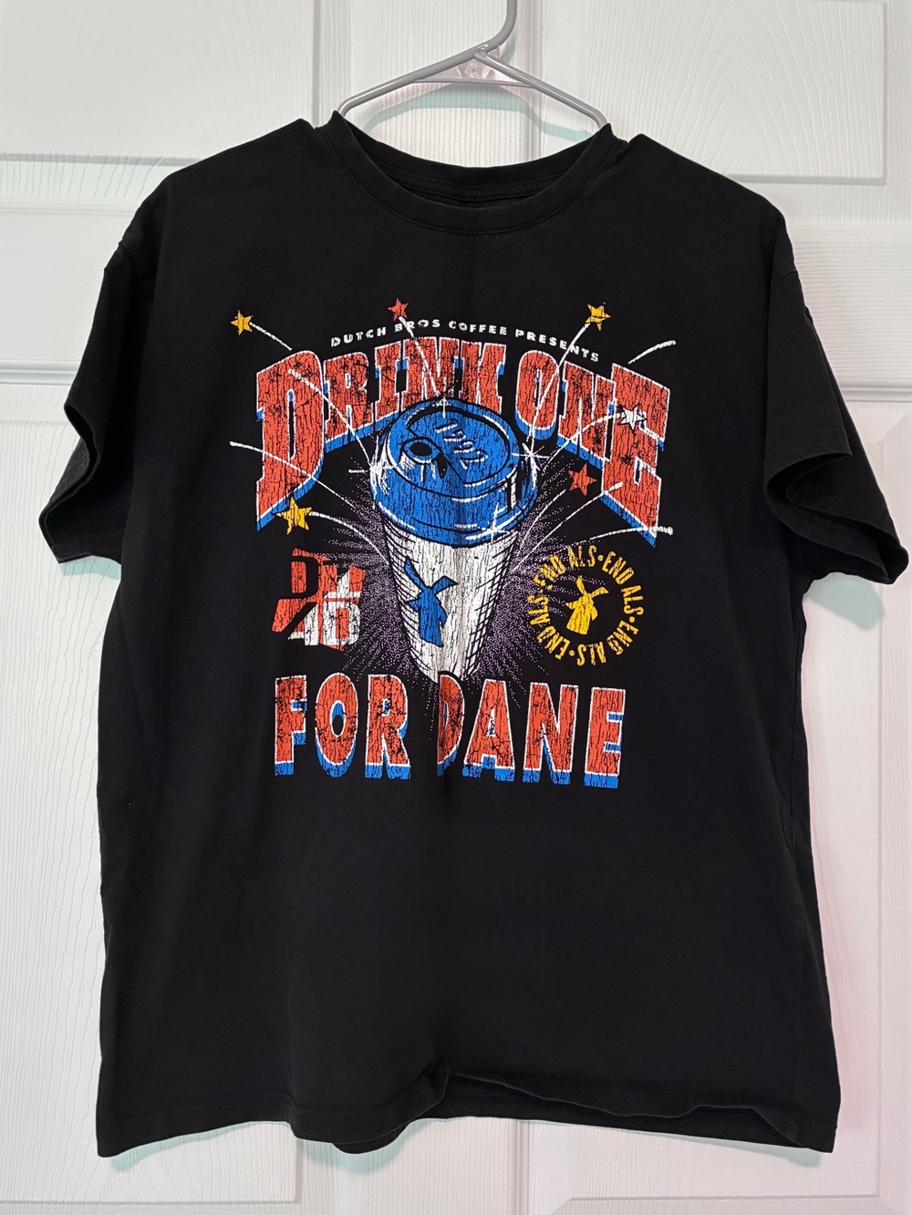 2024 Dutch Bros Black Graphic Tee - Drink One For Dane